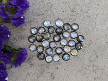 Load image into Gallery viewer, Black Lip Mother of Pearl Rose Cut Cabochons