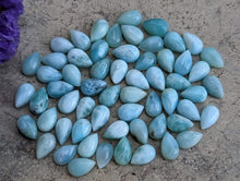 Load image into Gallery viewer, Larimar Teardrop Cabochons - 5x8mm