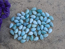 Load image into Gallery viewer, Larimar Teardrop Cabochons - 5x8mm