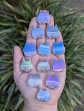 Load image into Gallery viewer, Aura Amethyst and Agate Cat Heads - Small