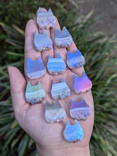 Load image into Gallery viewer, Aura Amethyst and Agate Cat Heads - Small