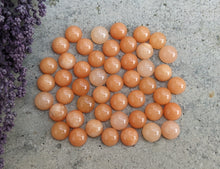 Load image into Gallery viewer, Orange Aventurine Round Cabochons - 8mm
