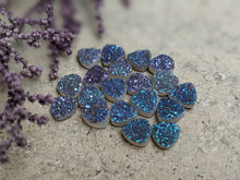 Load image into Gallery viewer, Titanium Druzy Agate Trillion Cabochons (Color Shifting) - 7mm