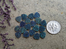 Load image into Gallery viewer, Titanium Druzy Agate Trillion Cabochons (Color Shifting) - 7mm