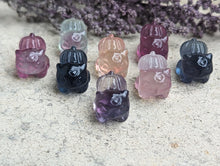 Load image into Gallery viewer, Fluorite Mini Carvings - Halloween Bulbasaur