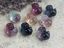 Load image into Gallery viewer, Fluorite Mini Carvings - Halloween Bulbasaur