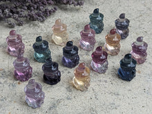 Load image into Gallery viewer, Fluorite Mini Carving - Cat with Witch Hat