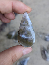 Load image into Gallery viewer, Scenic Moss Agate Teardrop Cabochons