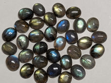 Load image into Gallery viewer, Labradorite Oval Cabochons - 10x12mm