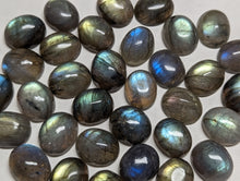 Load image into Gallery viewer, Labradorite Oval Cabochons - 10x12mm