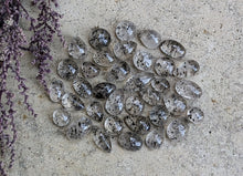 Load image into Gallery viewer, Black Dot Quartz Cabochons - Small