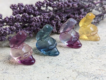 Load image into Gallery viewer, Fluorite Mini Carving - Skull with Raven