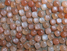 Load image into Gallery viewer, Peach Moonstone Cushion (Square) Cabochons - 5mm