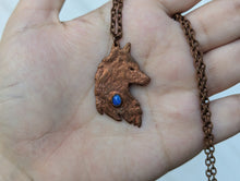 Load image into Gallery viewer, Handmade Ethiopian Welo Opal Wolf Silhouette Pendant
