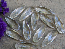 Load image into Gallery viewer, Clear Quartz Rose Cut Teardrops - 10x30mm