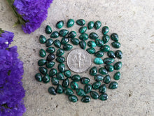 Load image into Gallery viewer, Malachite Teardrop Cabochons - 5x7mm