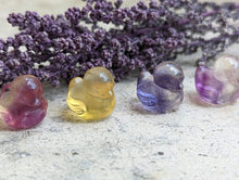 Load image into Gallery viewer, Fluorite Mini Carving - Rubber Duck
