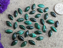 Load image into Gallery viewer, Malachite Marquise Cabochons - 5x10mm
