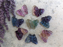 Load image into Gallery viewer, Fluorite Mini Carving - Butterfly