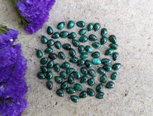 Load image into Gallery viewer, Malachite Teardrop Cabochons - 5x7mm
