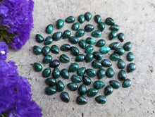 Load image into Gallery viewer, Malachite Teardrop Cabochons - 5x7mm