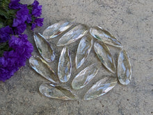 Load image into Gallery viewer, Clear Quartz Rose Cut Teardrops - 10x30mm
