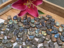 Load image into Gallery viewer, Labradorite Carved Skull Cabochons