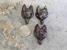 Load image into Gallery viewer, Dragon's Blood Jasper Wolf Pendant
