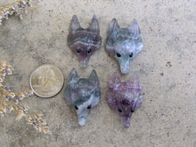 Load image into Gallery viewer, Fluorite Wolf Pendants
