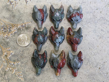Load image into Gallery viewer, Bloodstone (African) Wolf Pendant