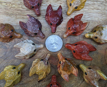 Load image into Gallery viewer, Mookaite Wolf Pendant