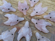 Load image into Gallery viewer, Rose Quartz Wolf Pendant