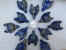 Load image into Gallery viewer, Lapis Lazuli Wolf Pendant