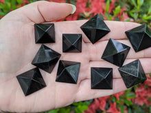 Load image into Gallery viewer, Silver Sheen Obsidian Pyramid