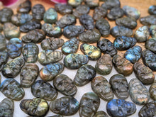 Load image into Gallery viewer, Labradorite Carved Skull Cabochons