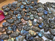 Load image into Gallery viewer, Labradorite Carved Skull Cabochons