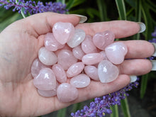 Load image into Gallery viewer, Rose Quartz Hearts (Puffy)- Drilled