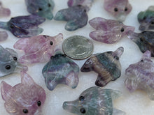 Load image into Gallery viewer, Fluorite Wolf Pendants