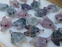 Load image into Gallery viewer, Fluorite Wolf Pendants
