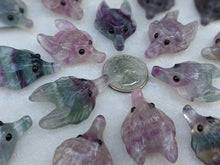 Load image into Gallery viewer, Fluorite Wolf Pendants