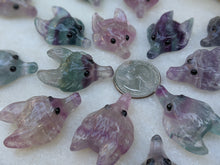 Load image into Gallery viewer, Fluorite Wolf Pendants