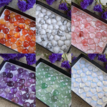 Load image into Gallery viewer, Green Aventurine 10mm Heart Cabochons