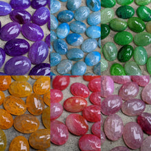 Load image into Gallery viewer, Dragon's Vein Agate Hot Pink Oval Cabochons - 15x20