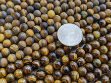Load image into Gallery viewer, Tigers Eye 8mm Round Beads - Matte