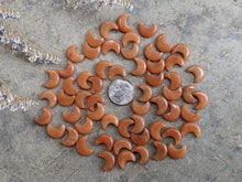 Load image into Gallery viewer, Orange Aventurine Crescent Moon Bead