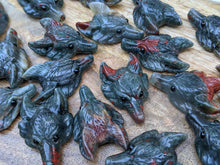 Load image into Gallery viewer, Bloodstone (African) Wolf Pendant