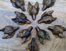 Load image into Gallery viewer, Tigers Eye Wolf Pendant