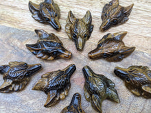 Load image into Gallery viewer, Tigers Eye Wolf Pendant