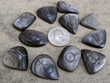 Load image into Gallery viewer, Silver Sheen Obsidian Astrological Planetary Cabochons