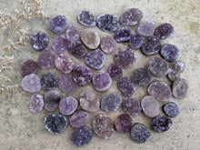 Load image into Gallery viewer, Amethyst and Quartz Druzy Freeform Cabochons